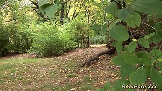 Busty Milf Picked Up for Outdoor Sex, Can She Handle That Big Cock?