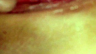 young stripper performs with wet puffy pussy