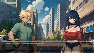 Horny Girlfriend Rips Shirt Off in Bluring Walls Hentai Game Ep 2! Wild Action!