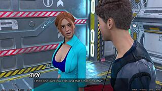 stranded in space 33 - first kiss with curvy redhead haylee
