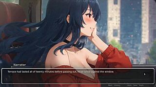 Horny Girlfriend Rips Shirt Off in Bluring Walls Hentai Game Ep 2! Wild Action!