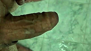 Young 18+ Brazilian twink cums deliciously in homemade shower bisexual scene