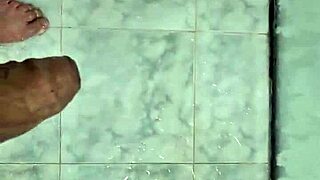 Young 18+ Brazilian twink cums deliciously in homemade shower bisexual scene