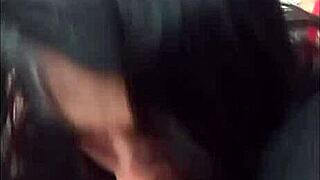 deepthroat blowjob performed publicly outdoors on the road