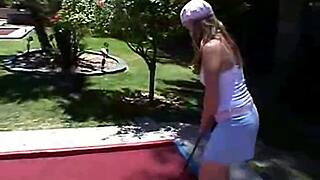 Petite Blonde Teen April Fingers Her Pussy Outdoors So Teasingly!