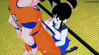 Chichi fucking Goku while Gohan watches in sheer Dragon Ball Zex fantasy