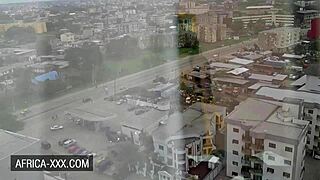 Amateur Ebony Beauty Rides and Spoons on First Date Sensual Sex