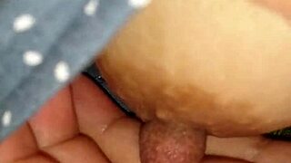 Japanese Wife's Nipples Exposed in Raw Action