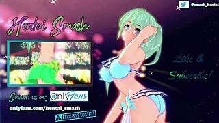 Miho Nishizumi Licks Itsumi Erika Before Intense Strapon Fucking in Girls und Panzer Hentai.