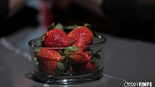 Glamorous Petite Teen 18+ Rides Dildo in Kitchen After Food Play