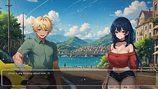 what’s next in this hentai game ep 3? teasing her boyfriend voyeur style!