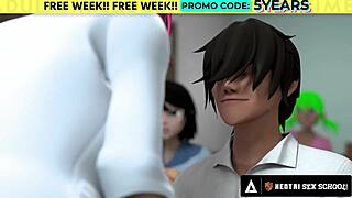 Hentai Sex University - Busty Teacher Shows Horny Students Creampie Techniques in Class