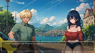 what’s next in this hentai game ep 3? teasing her boyfriend voyeur style!