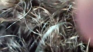 Raining day car head with cum swallowing in public outdoor amateur scene