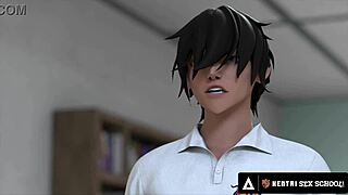 Hentai Sex University - Busty Teacher Shows Horny Students Creampie Techniques in Class