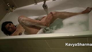 Indian Babe Kavya Fingers Tight Pussy in Bath Tub Wow
