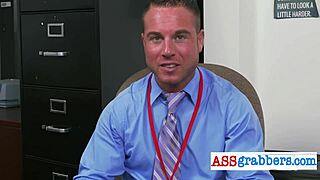 Manager Teases Worker with Fat Dildo in Kinky Gay Scene