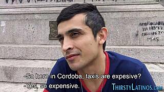 Gay Latino gives intense blowjob for facial