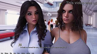 3D animated video of a hentai-style adventure with outfit changes