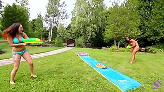 i love outdoor summer fun with my lezzie bff teen 18+ lesbians in bikinis