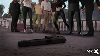 Treasure of Nadia: Brunette ass fucks and facializes in uncensored hentai