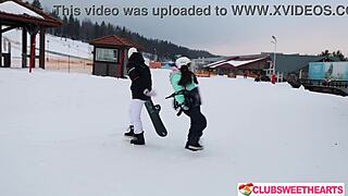 From snowboarding adventures with Alice Flore and Amelia Ost