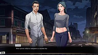 Beautiful anime game with big nipples and natural boobs