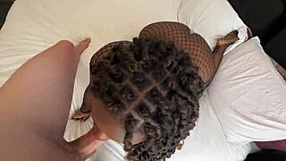 Married man cheats with busty black escort and cums on tits
