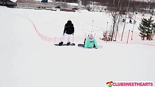 From snowboarding adventures with Alice Flore and Amelia Ost