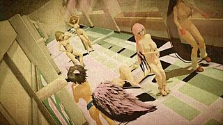 Oh no, marine and the diamonds dancing naked with rabbit toy