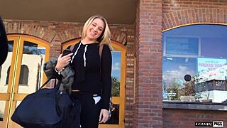 Brooke Wylde, the busty blonde, rides Mike Hunt's cock wildly