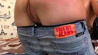 busty brunette amateur subtly takes his hot load.