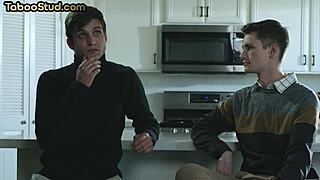 hairy stud barebacked in foot fetish 3some with eager twinks