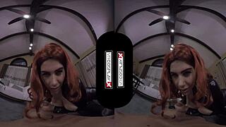 Black Widow Rides Cock!