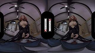 Black Widow Rides Cock!