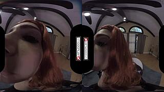 Black Widow in action in a VRCosplayx.com parody