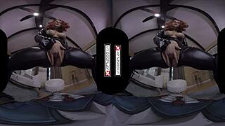 Black Widow Rides Cock!