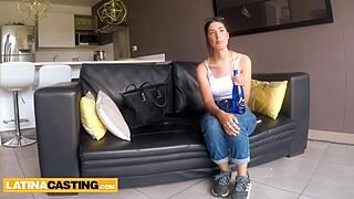 Latina Lingerie Model's Tight Pussy Pounded by Huge Cock