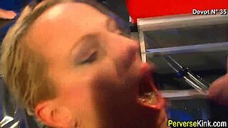 Urine Drinker Eats Cum After Wild Blowbang and Handjob Session