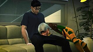 3D animated love story with Mystique, the X-Men superhero