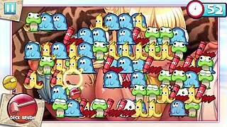 Cleaning hentai images in this fun paradise game