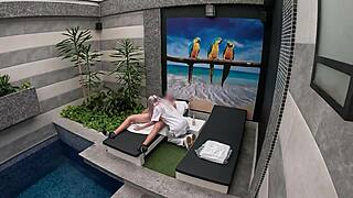 Blonde Maid from Private Suite Sucks Me Off Until I Finish