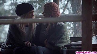 Runaway Chick Devours Best Friend's Pussy with Intense Oral!