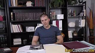 Swallowing babe cuckolds her man with hardcore interracial action in steamy lingerie scene.