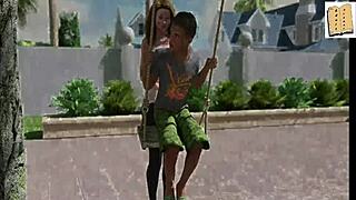 Wife and stepmother play hardcore in homemade game