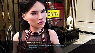 Monica and Melanie roughly kiss Victoria's ass in threesome