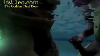 wanna watch cleo and annie knight gag on cock and get cum underwater?