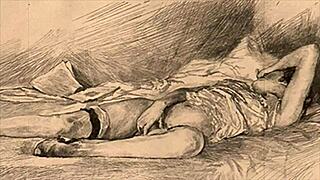 Vintage erotic drawings from classic hentai and anime art collection