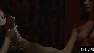 Hot Brunette Masturbates As Girlfriend Watches Orgasm