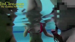 wanna watch cleo and annie knight gag on cock and get cum underwater?